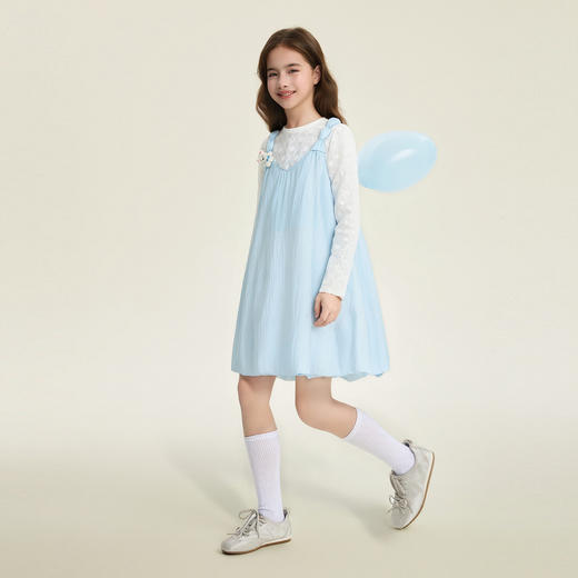 笛莎Deesha 童装女童连衣裙2026春新款甜美两件套连衣裙 商品图2