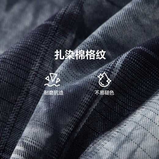 MANHOJIA【扎染格纹衬衫】儿童衬衫新年款男童扎染设计牛仔外套 商品图4