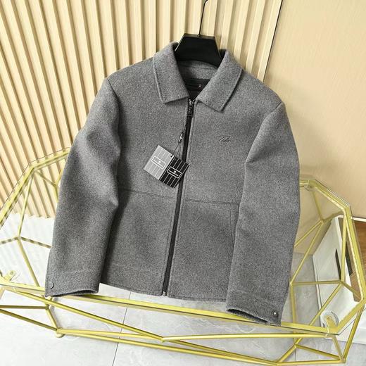 杰尼亚2025新款羊毛呢羽绒两件套男士短款夹克外套 商品图2