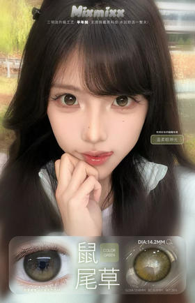 MIXLOOK鼠尾草棕绿（佩戴直径：14.2mm）