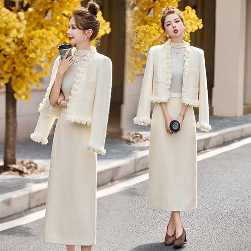 小香白鸭绒羽绒气质保暖冬装，甜美街头风两件套HR-LMJY8861 商品图3