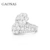 GAONAS  瑞雪奢华白色花朵璀璨开口戒11795JW 商品缩略图2