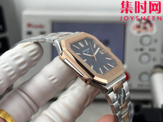 PP+百达翡丽 方形鹦鹉螺 新系列CUBITUS 5821男士腕表 间玫金蓝 商品图5