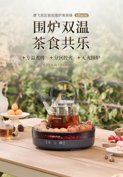 摩飞电器（Morphyrichards）全玻璃养生壶 多功能围炉煮茶电陶炉煮茶器煮茶炉多功能泡茶蒸茶器不挑器具360°环状煨烤MR6096灰 商品图1