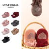 春节不打烊-西班牙Little winkaa童鞋冬季新款绒带魔术贴儿童短靴加绒保暖童靴 商品缩略图3
