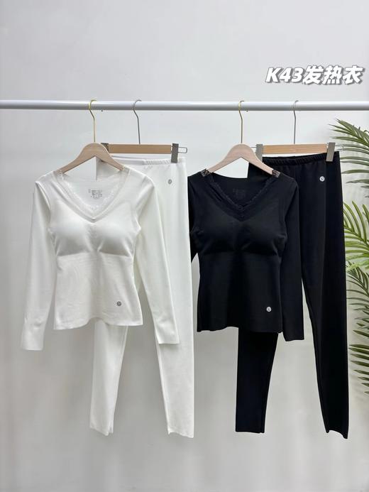 D123007冬季新款女士羊绒蚕丝发热衣套装免穿内衣 商品图0