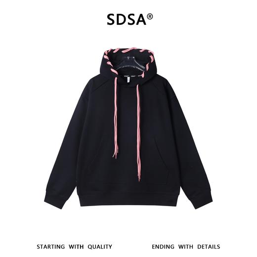 26WY01SDSA男士秋冬新款痞帅男装美式高街撞色抽绳连帽卫衣百搭舒适上衣 商品图1
