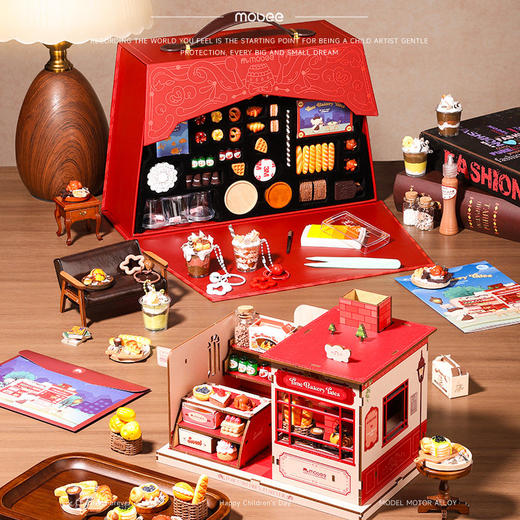 【甜蜜动手 DIY各色“美食”】mobee烘焙食玩套装手工diy材料包 自制冰箱贴过家家 儿童玩具 商品图2