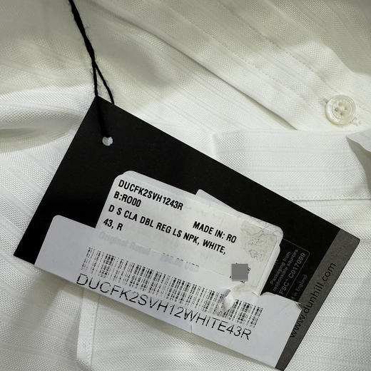 Dunhill/登喜路 男士纯棉透气条纹商务休闲正装长袖衬衫 商品图4