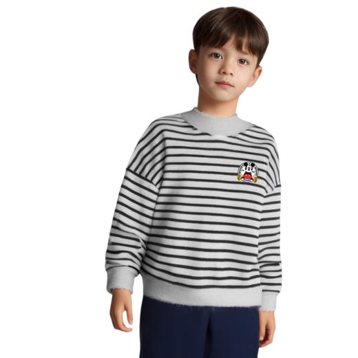 迪士尼男童半高领打底衫加绒加厚儿童上衣冬季一体绒小童冬装洋气 商品图5