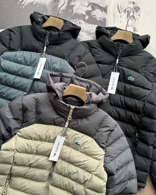 D123017硅胶LOGO加绒加厚羽绒棉服帽子可拆外套男女同款 商品图3