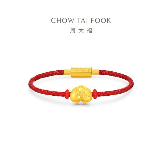 2楼周大福荟馆马年生肖系列"拍马屁"足金黄金转运珠吊坠（不含皮绳） 商品图2