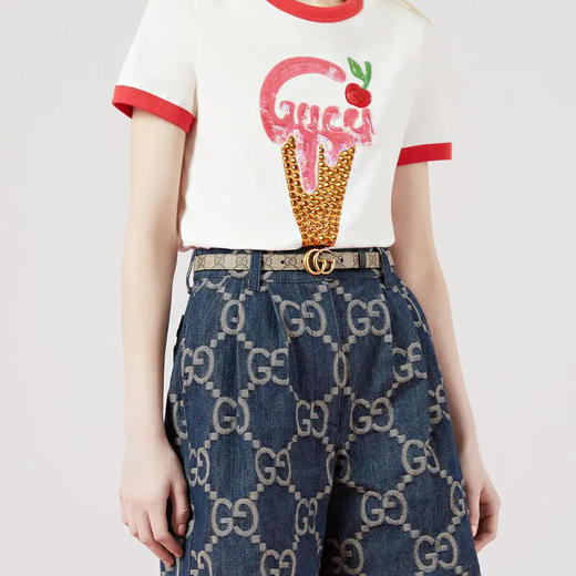 【五】GUCCI 古驰 女士GG Marmont系列带扣双面窄版腰带 混色 659418 92TIC 9769 商品图7