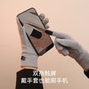 丁摩秋冬新款真丝手套一片式掌心内里绒面100%桑蚕丝双指触屏手套ALW167 商品缩略图3
