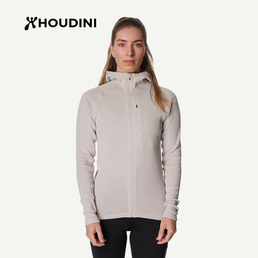 HOUDINI胡丁尼Pace Flow Houdi疾速女户外春秋网眼透气连帽衫外套 830012 商品图8