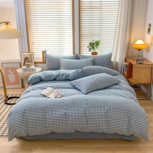 【清仓99元起】全棉色织水洗棉四件套 春夏纯棉套件【不支持退换货】 商品图0