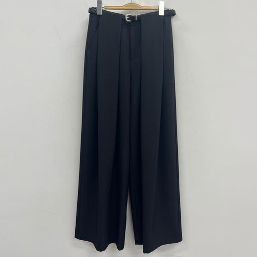 NC配皮带压褶宽松阔腿裤50907（黑） 秋季 153240160321 商品图0