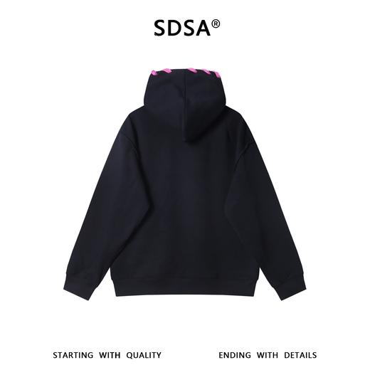 26WY01SDSA男士秋冬新款痞帅男装美式高街撞色抽绳连帽卫衣百搭舒适上衣 商品图5