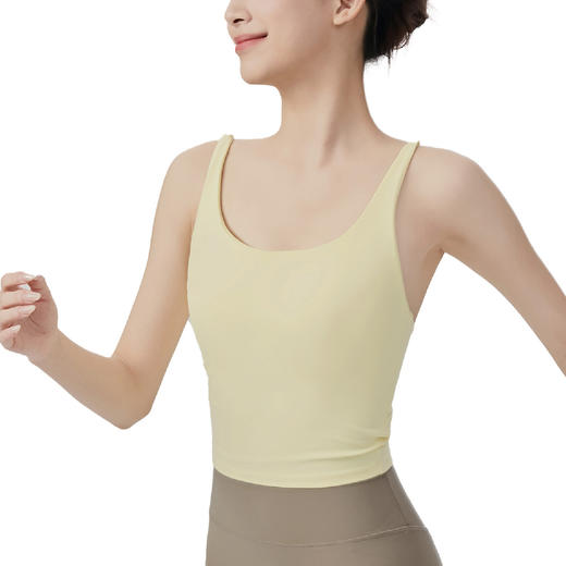 【限时秒】YOGACODE【火树银花系列】运动背心女固定式一体杯两穿吊带美背瑜伽背心DWB116006 商品图4