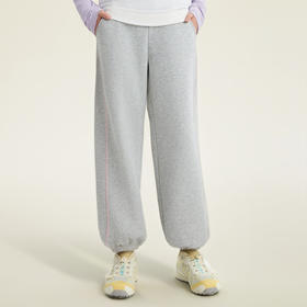 笛莎Deesha 童装女童裤子2026春新款甜美粉标束脚裤