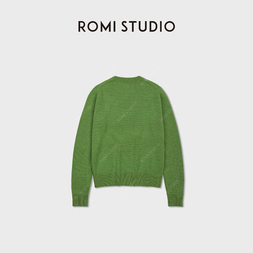 ROMI STUDIO“轻奢简约”羊绒羊毛混纺圆领套头毛衣 RWDWST1705 商品图5