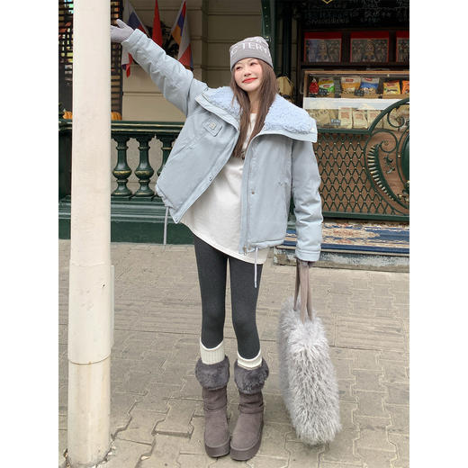 <曾小咸推荐>现货秒杀 ！微信超特价！毛领PU皮保暖羽绒服 日常729.99 立减370 秒杀359.99！！ 商品图2