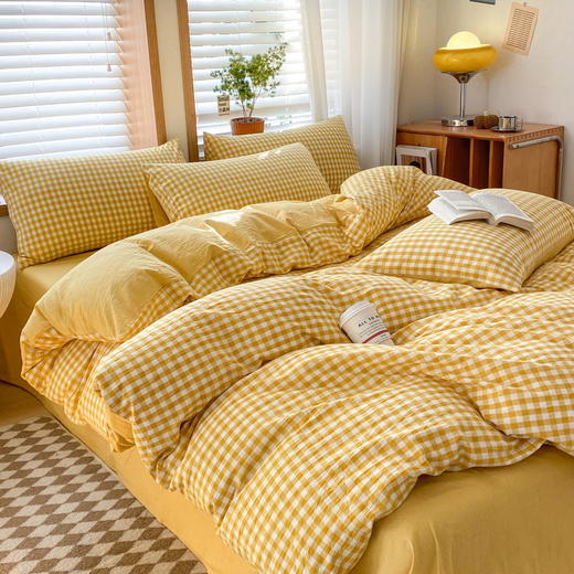 【清仓99元起】全棉色织水洗棉四件套 春夏纯棉套件【不支持退换货】 商品图12