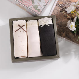 美奈川三条盒装女内裤(深灰+奶肤+牛奶)DK07356