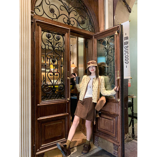 <曾小咸推荐>现货秒杀 ！微信超特价！韩系假两件波点针织开衫 日常199.99 立减110 秒杀89.99！！ 商品图3