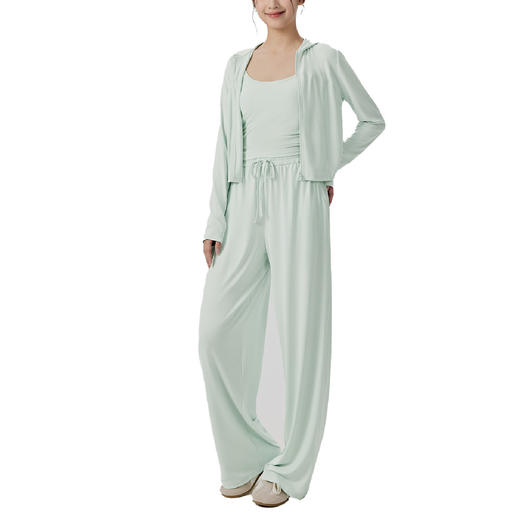 【限时秒】YOGACODE【火树银花系列】冰感防晒套装女轻薄透气健身防晒衣宽松休闲运动套装DWM116023+104+105 商品图4