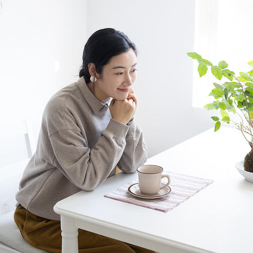 绽放028朵/茉莉花刺绣廓形纯棉长袖套头卫衣柔软亲肤宽松无帽上衣 商品图1