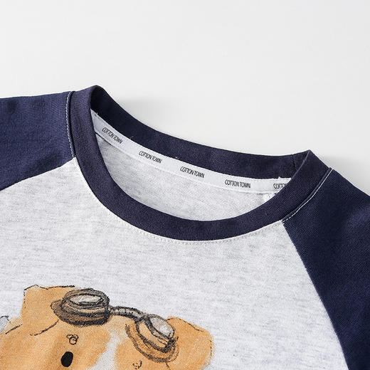 【纯棉防螨不起球】棉花堂25年春秋款纯棉透气动物长袖童装T恤——FA52116YX 商品图8