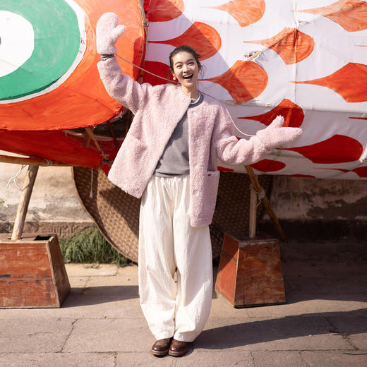 特绽放012朵/月光小灯笼裤·纯棉提花全腰松紧小灯笼长裤女休闲裤 商品图3