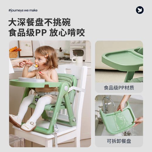 【非质量问题退换货需扣除15元出库费，介意慎拍】Apramo安途美宝宝婴幼儿折叠餐椅（经典色系/黑白金色系） 便携可折叠 家用外出露营椅 商品图12