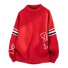 D123014新款红白蓝拼接小狗圆领针织衫男女同款毛衣 商品缩略图0