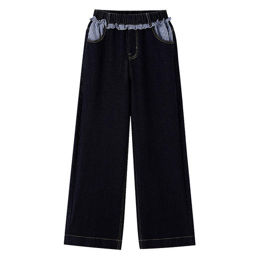 女童全腰牛仔单裤春季新款安奈儿童装EG616663 商品图5