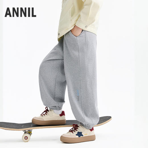 男童全腰针织单裤春季新款安奈儿童装EB616567 商品图0