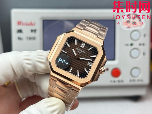 PP+百达翡丽 方形鹦鹉螺 新系列CUBITUS 5821男士腕表 烟熏咖啡面 商品图2