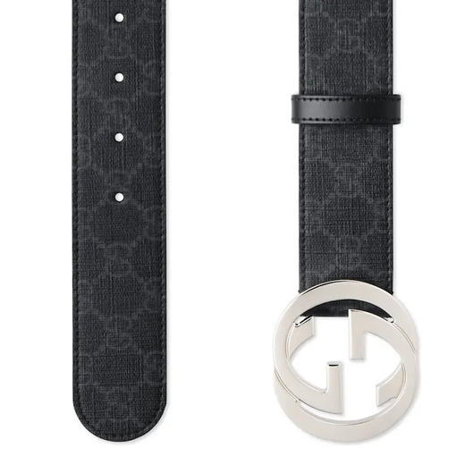 【四】GUCCI 古驰 男士互扣式双G搭扣腰带 黑色 411924 KGDHX 8449 商品图1