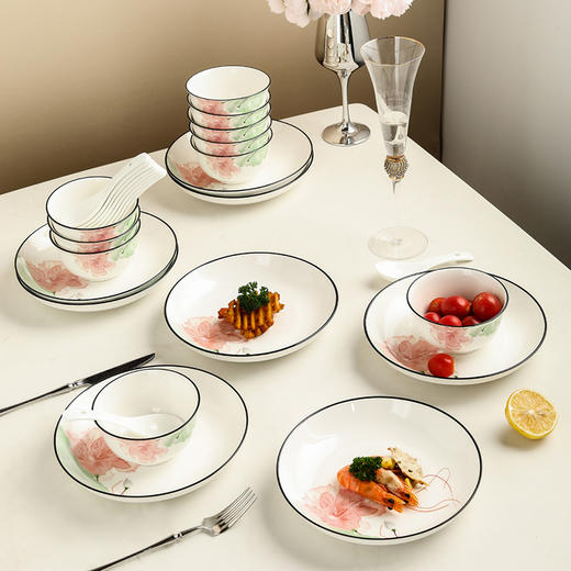 芙蓉赋餐具28件套 商品图3