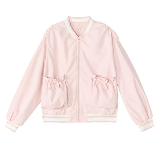 笛莎Deesha 童装女童外套2026春新款甜美可爱休闲棒球服外套 商品图4