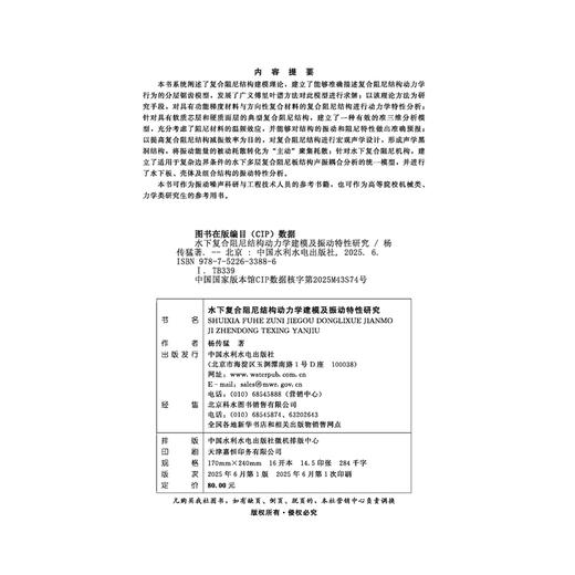 水下复合阻尼结构动力学建模及振动特性研究 商品图1