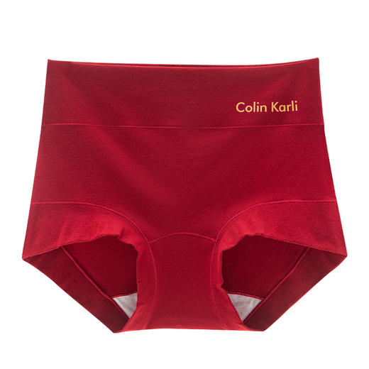 2条装棉质高腰收腹美臀本命年红内裤，10A级抑菌加长棉裆透气包臀 商品图4