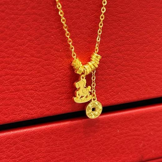 2楼周大福荟馆周大福碎金子生肖小马黄金足金项链 商品图0