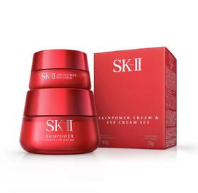 SK-II面霜80g+眼霜15g套盒  多妈专属  熬夜党、又眼纹法令纹、垮脸必入~面霜 + 眼霜搭配用，急救提亮、紧致回弹