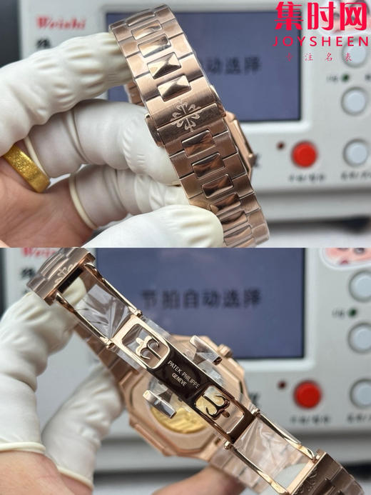 PP+百达翡丽 方形鹦鹉螺 新系列CUBITUS 5821男士腕表 烟熏咖啡面 商品图8