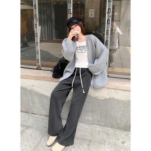 <曾小咸推荐>现货秒杀 ！微信超特价！韩系抽绳直筒休闲裤 日常189.99 立减100 秒杀89.99！！ 商品图2