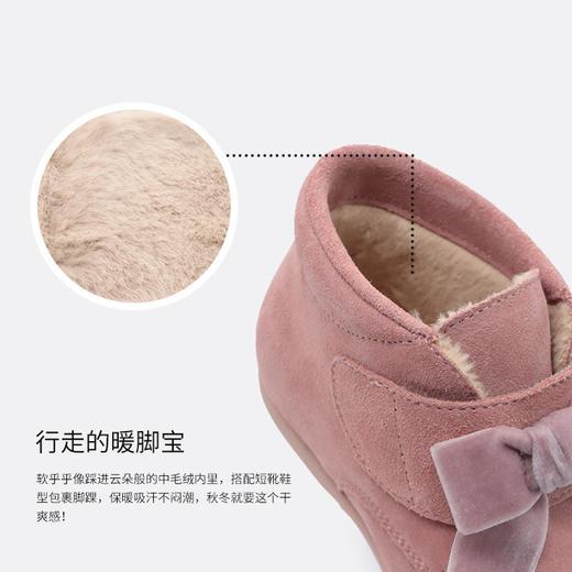 春节不打烊-西班牙Little winkaa童鞋冬季新款绒带魔术贴儿童短靴加绒保暖童靴 商品图7