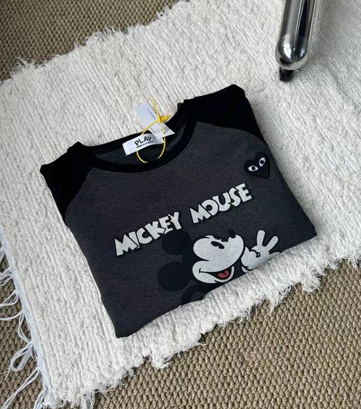 D123024休闲百搭黑色拼接撞色卡通印花长袖T恤上衣 商品图7