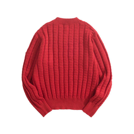 男款羊毛羊绒浮雕针织毛衣ho018 商品图1